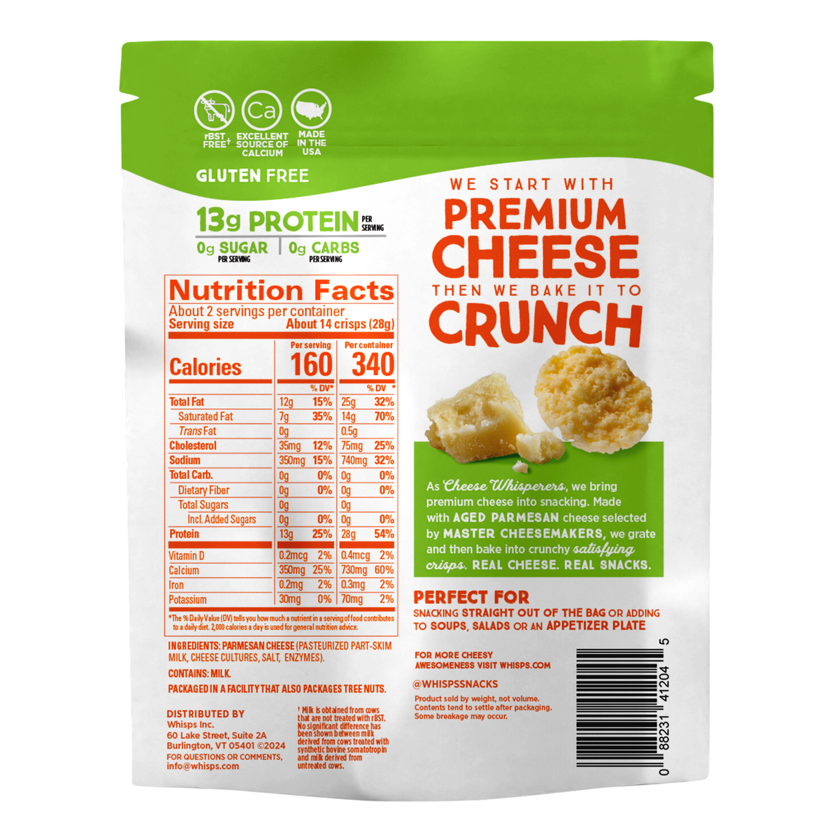 Whisps Cheese Crisps - Parmesan (2.12 oz) 1 Bag