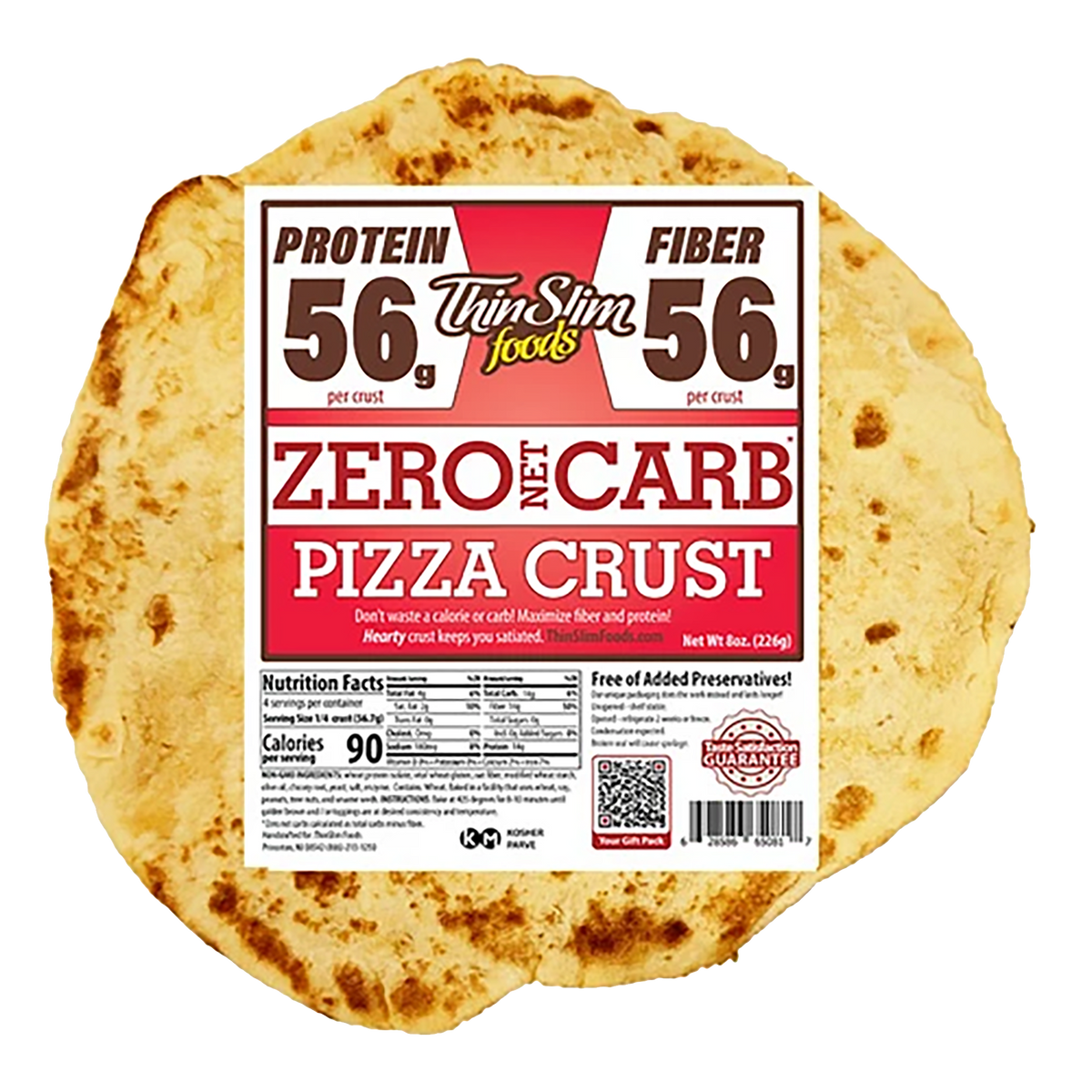 ThinSlim Foods Zero Net Carb Thick Pizza Crust, 8-ounce package.
