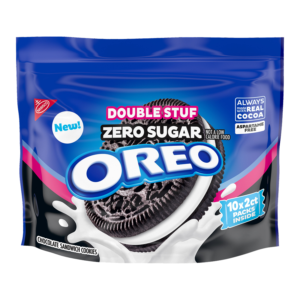 OREO Double Stuf Zero Sugar Chocolate Sandwich Cookies, 10.3 oz package