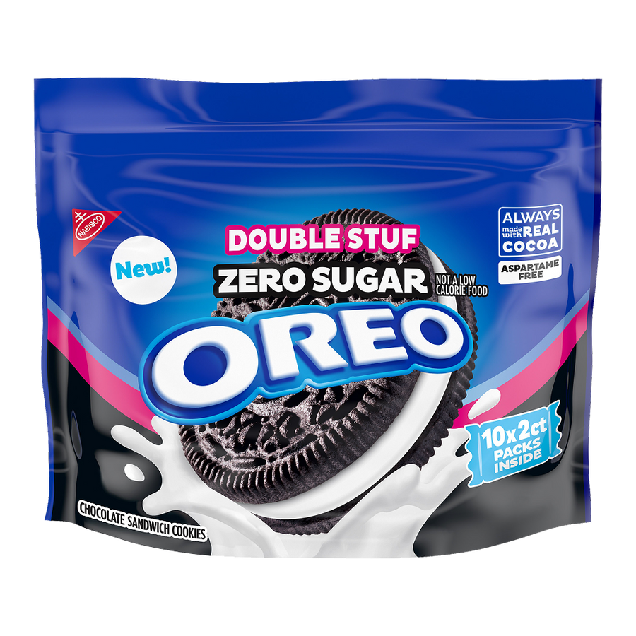 OREO Double Stuf Zero Sugar Chocolate Sandwich Cookies, 10.3 oz package