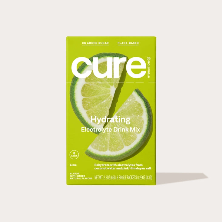 Cure Hydration Electrolyte Drink Mix, 8ct - Lime