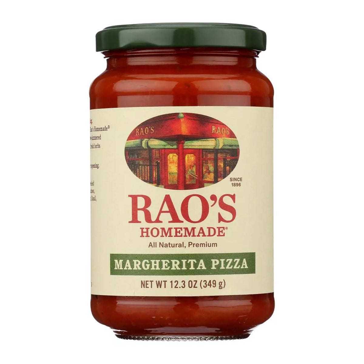 Rao's Homemade Margherita Pizza sauce, 12.3-ounce jar.