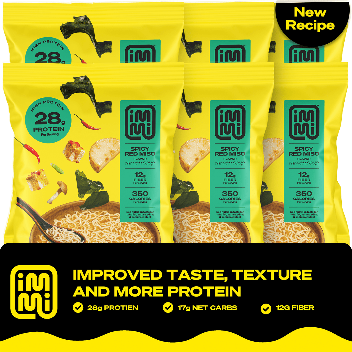 Immi Instant Ramen - Spicy Red Miso, 6-Pack