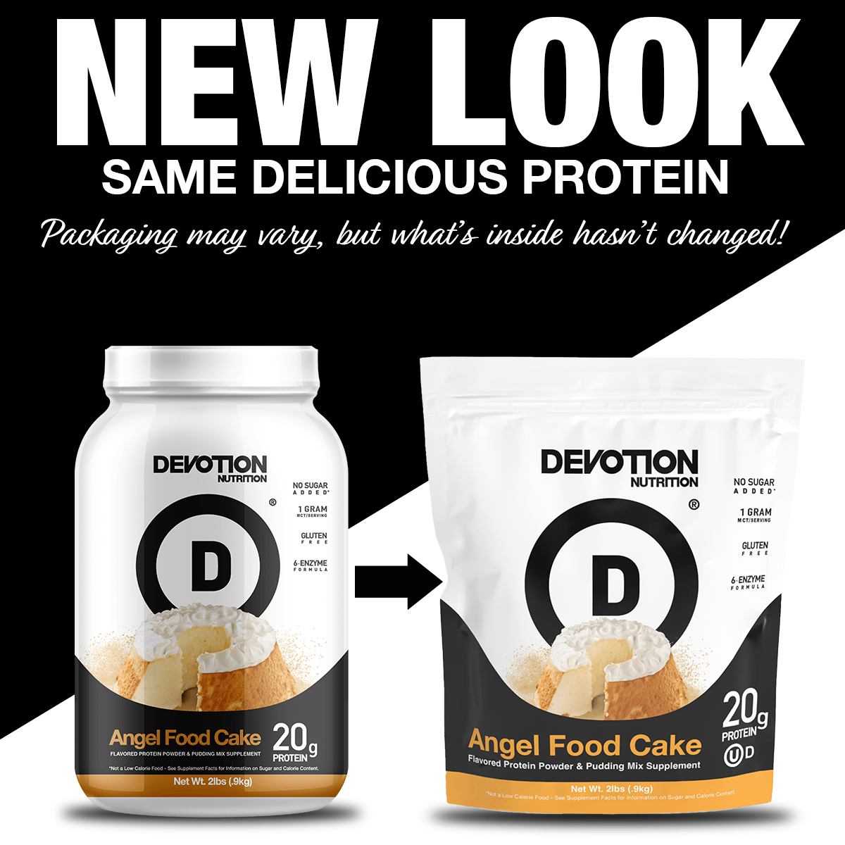 Devotion Nutrition Protein Powder - Angel Food Cake, 2 lb.