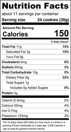 Nutrition facts for ChocZero Animal Crackers, 12 oz