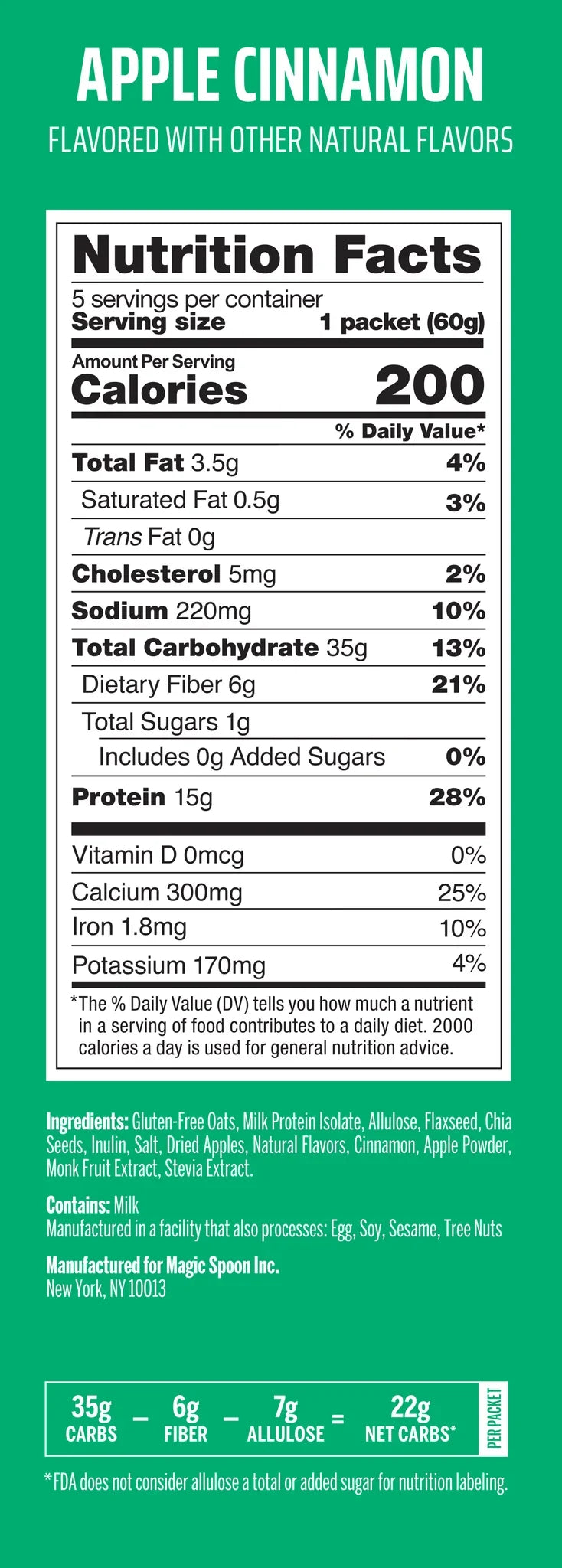 Magic Spoon Protein Oatmeal - Apple Cinnamon