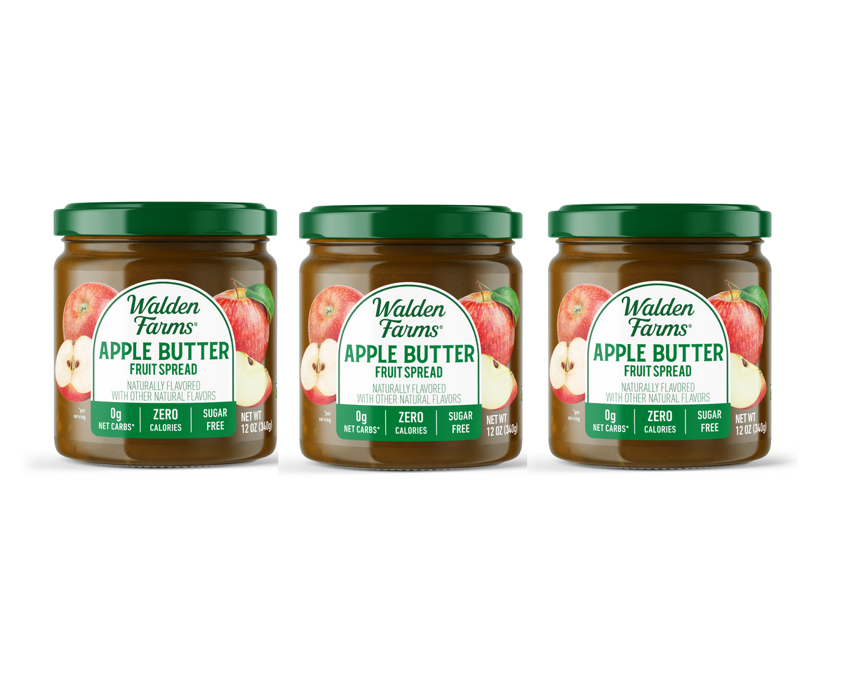 Walden Farms Fruit Spread, Apple Butter, 3 Jars.
