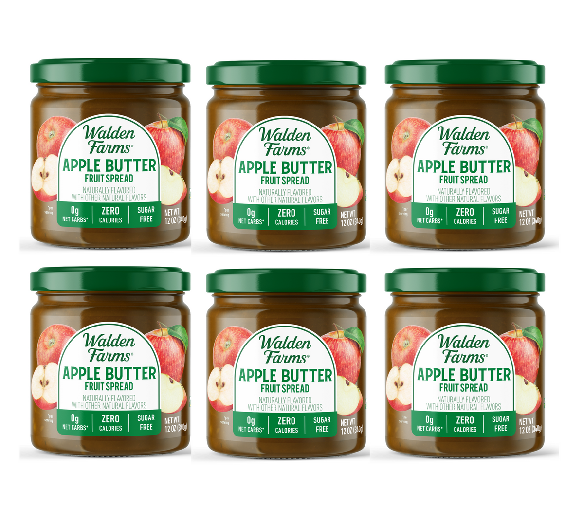 Walden Farms Fruit Spread, Apple Butter, Case of 6.