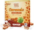 Front package of ChocZero Green Apple Caramels, 3.5 oz