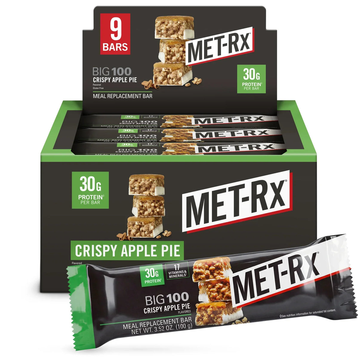 MET-Rx BIG 100 Food Bars - Crispy Apple Pie