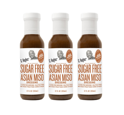 G Hughes Smokehouse Sugar Free Salad Dressing (12 fl oz) - Asian Miso 3 Bottles