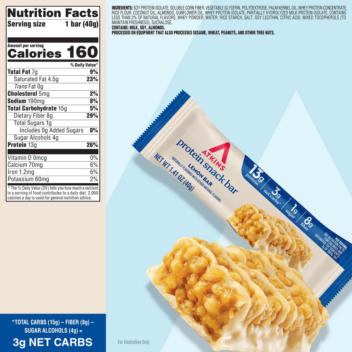 Atkins Nutritionals Snack Bars - Lemon Bar