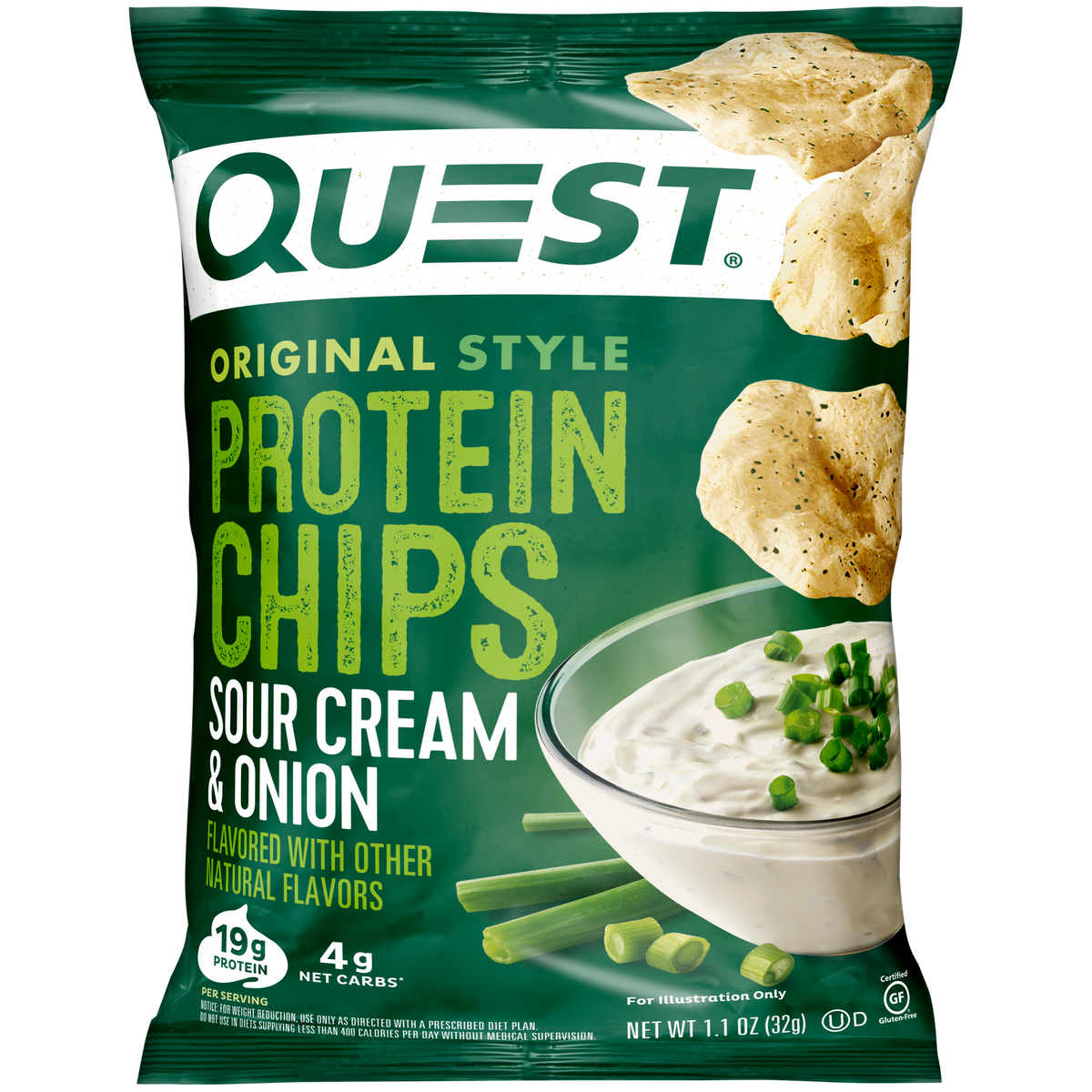 Quest Nutrition Protein Chips in Sour Cream and Onion #Size_Single Bag, product image 12.
