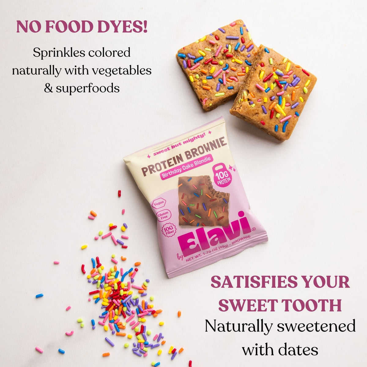 Elavi High Protein Brownie - Birthday Cake Blondie