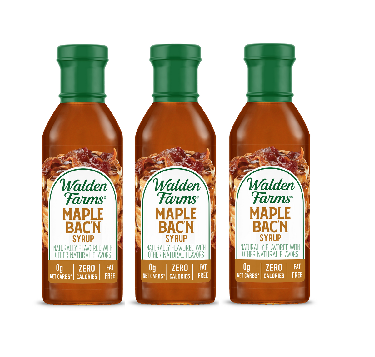 Walden Farms Syrup, 12 fl oz, Maple Bacon / 3 Bottles.