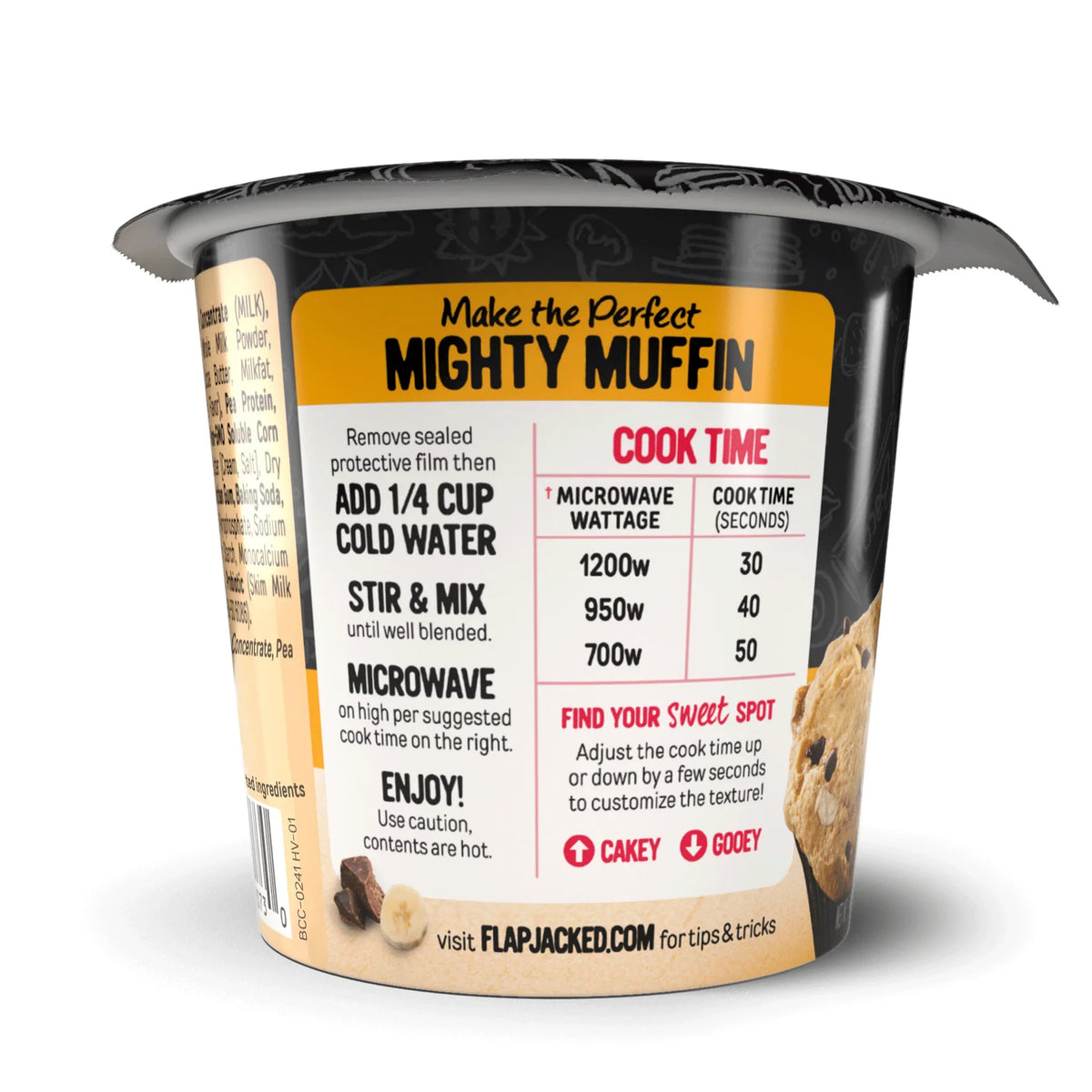 FlapJacked Mighty Muffins - Banana Chocolate Chip, One Pack