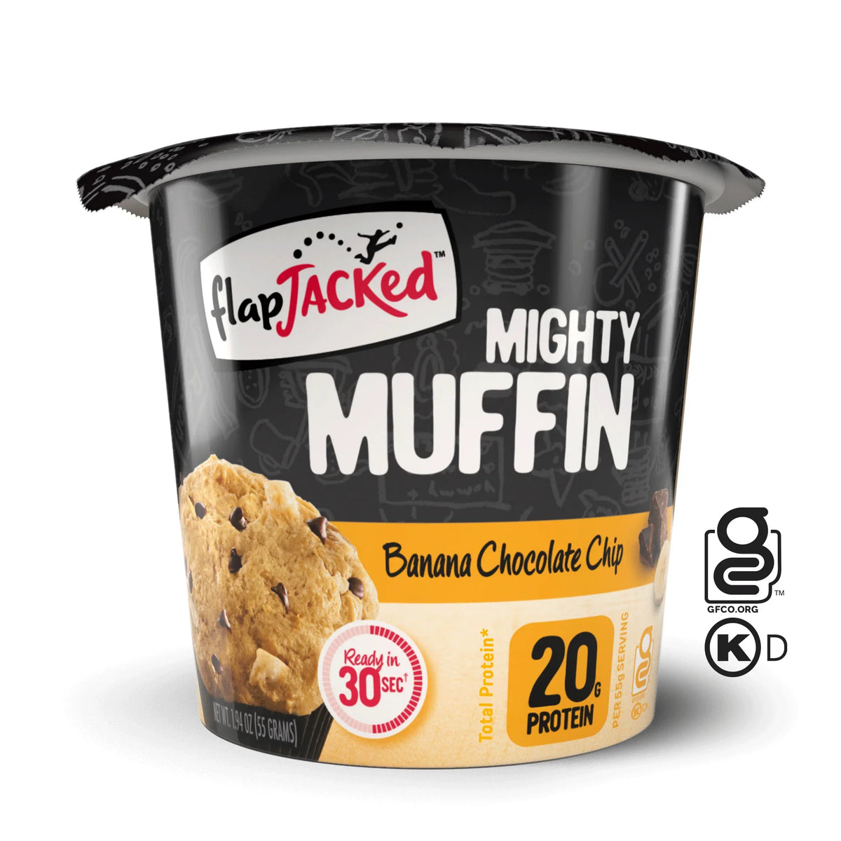 FlapJacked Mighty Muffins - Banana Chocolate Chip, One Pack