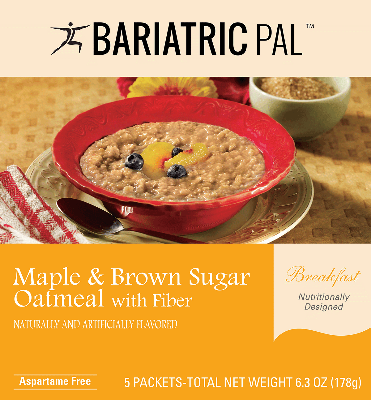 BariatricPal 15g Hot Breakfast - Maple & Brown Sugar Oatmeal (Aspartame Free)