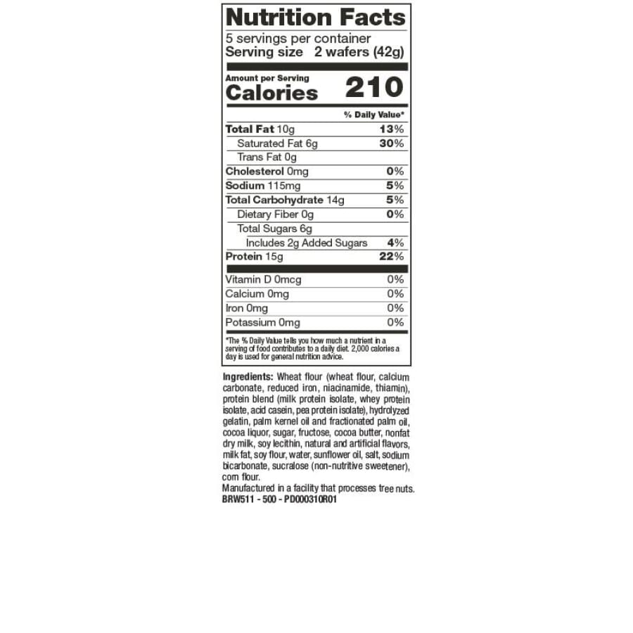 Square Protein Wafers - Mocha - High-quality Protein Bars by at Store
