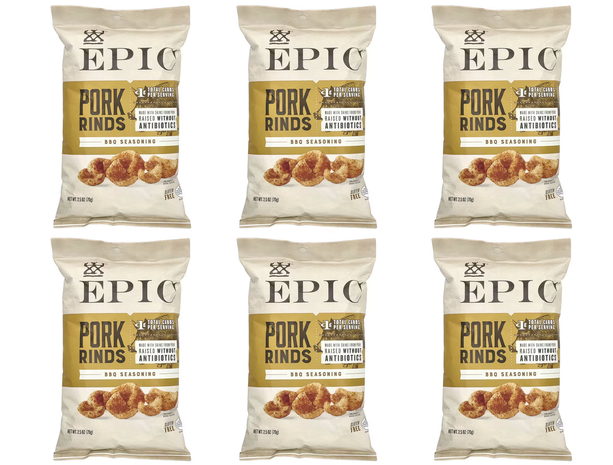 Epic Pork Rinds, 2.5oz - BBQ 6-Pack
