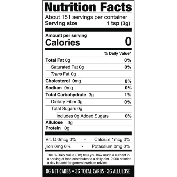 Wholesome Yum Sugar Replacement - Allulose - Powdered 1lb