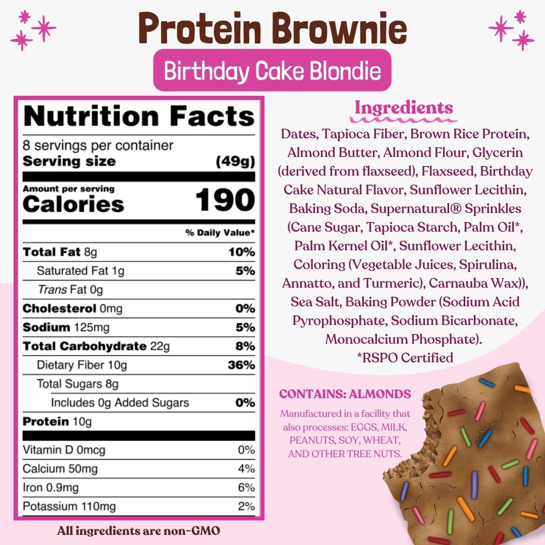 Elavi High Protein Brownie - Birthday Cake Blondie