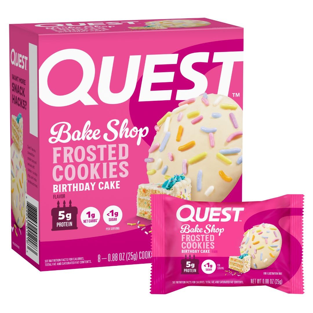Quest Nutrition Bake Shop Frosted Cookies in Birthday Cake, product image 8.
