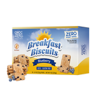 Front package of ChocZero Breakfast Biscuits, Blueberry, 9 oz