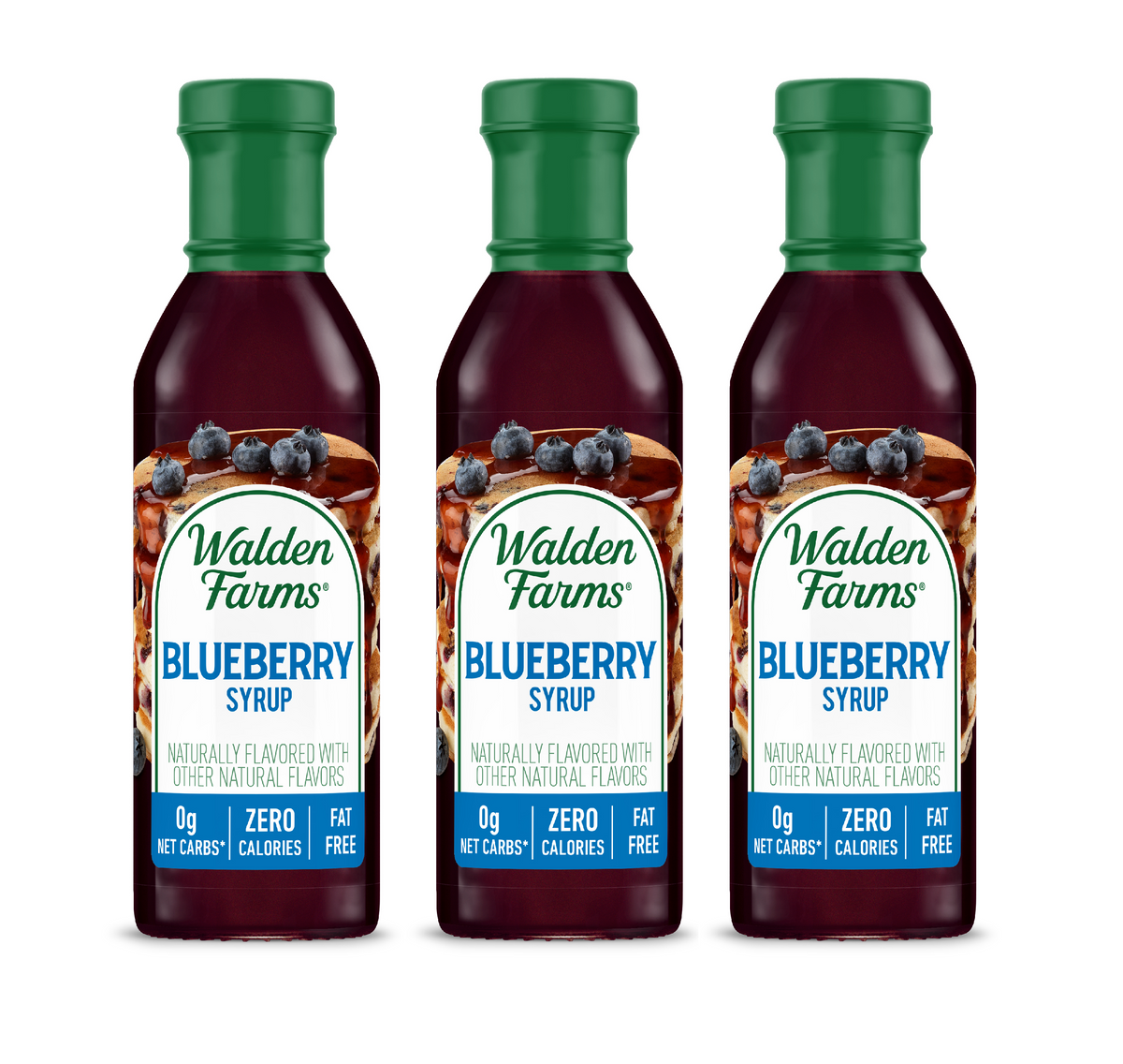 Walden Farms Syrup, 12 fl oz, Blueberry / 3 Bottles.