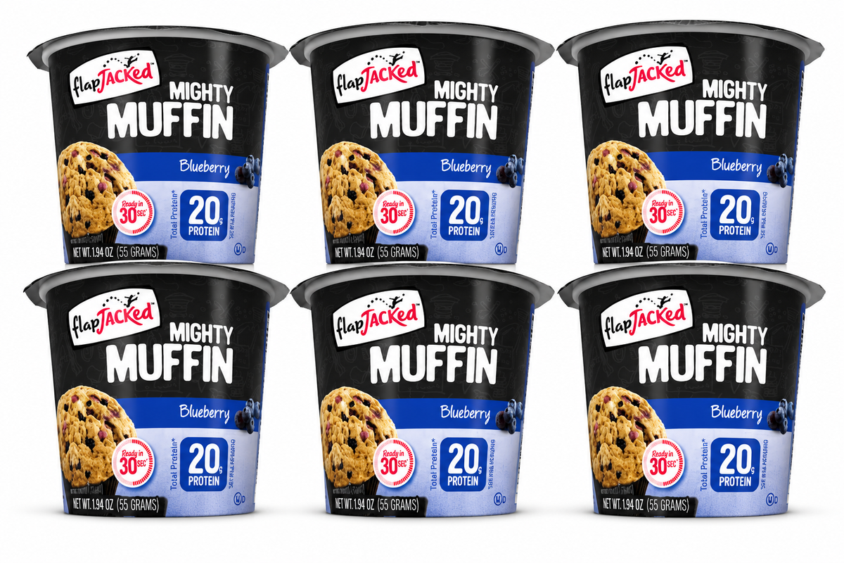 FlapJacked Mighty Muffins - Blueberry, 6-Pack