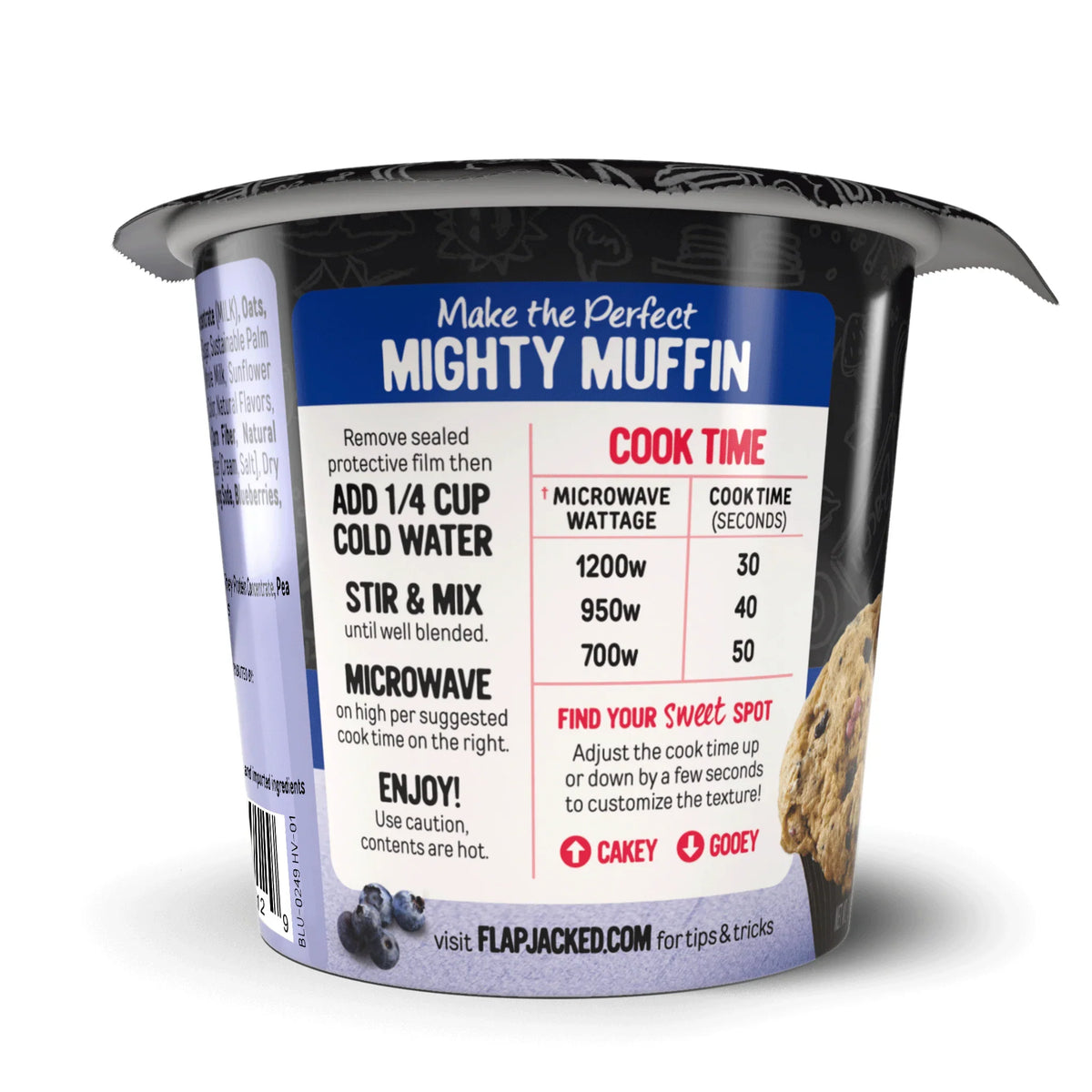 FlapJacked Mighty Muffins - Blueberry, One Pack