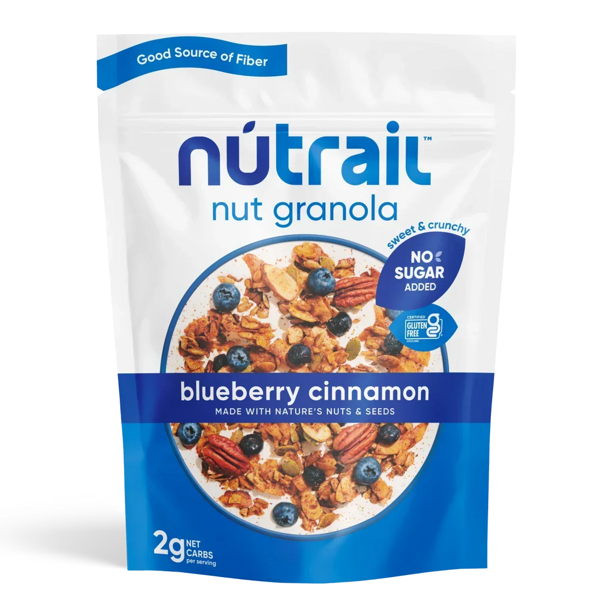 NuTrail No Sugar Added Nut Granola – 8 oz - Blueberry Cinnamon