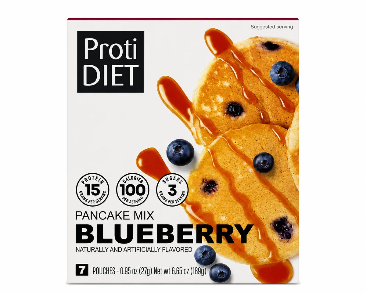 Mezcla de proteína para tortitas Proti Diet, arándanos, 7 sobres