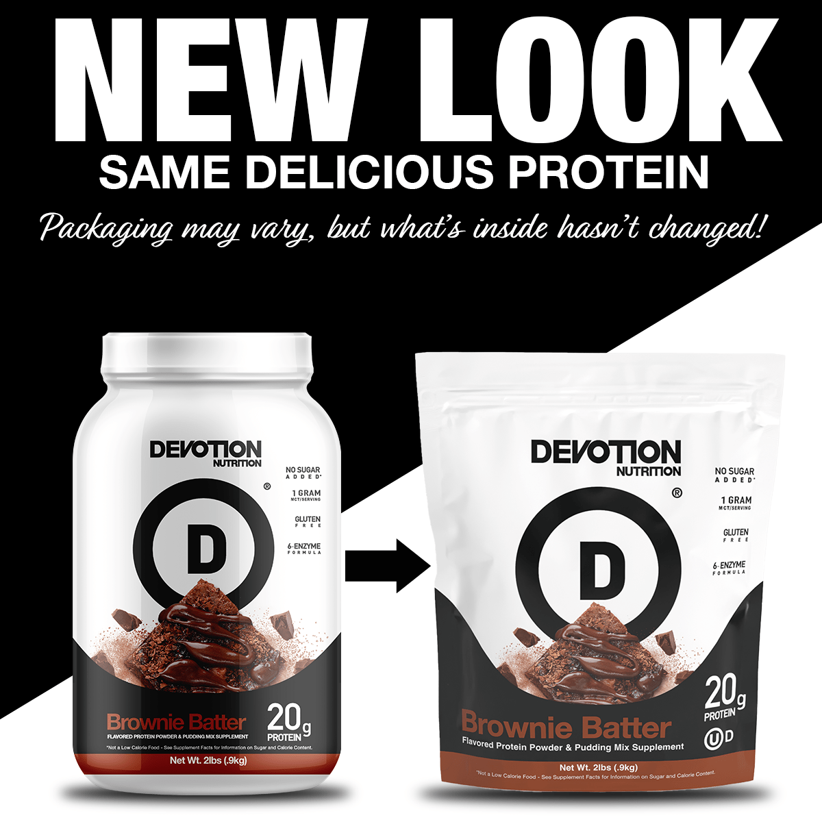 Devotion Nutrition Protein Powder - Brownie Batter, 2 lb.