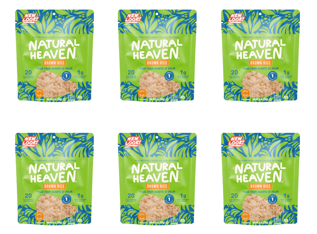 Natural Heaven Hearts of Palm - Brown Rice Style, 6-Pack