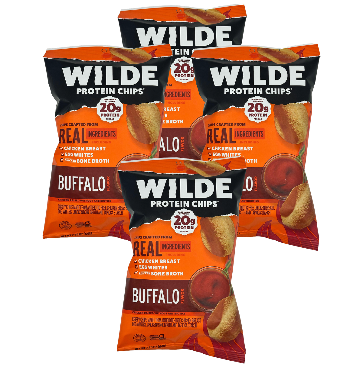 Wilde Chicken Chips - Buffalo 4-Pack