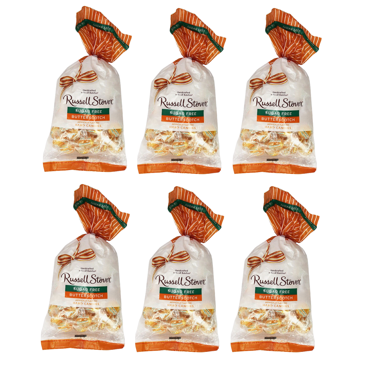 Russell Stover Sugar Free Hard Candies, 12 oz - Butterscotch 6 Bags