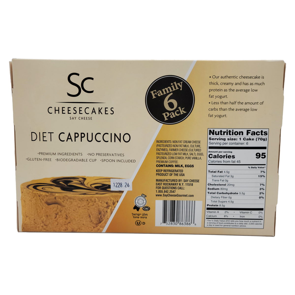 Say Cheese Mini Cheesecake Cappuccino, 6 Pack