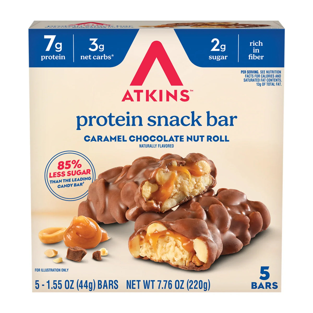 Atkins Nutritionals Snack Bars - Caramel Chocolate Nut Roll