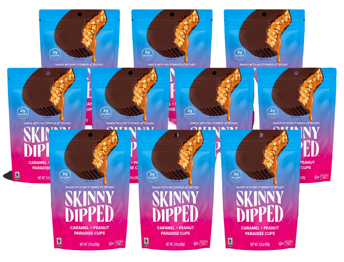 SkinnyDipped Cups - Caramel Peanut Paradise Case (10 Bags)