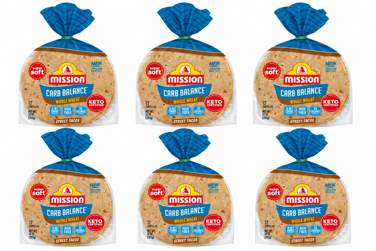 Mission Foods Carb Balance Soft Street Tacos 12 tortillas - 6-Pack