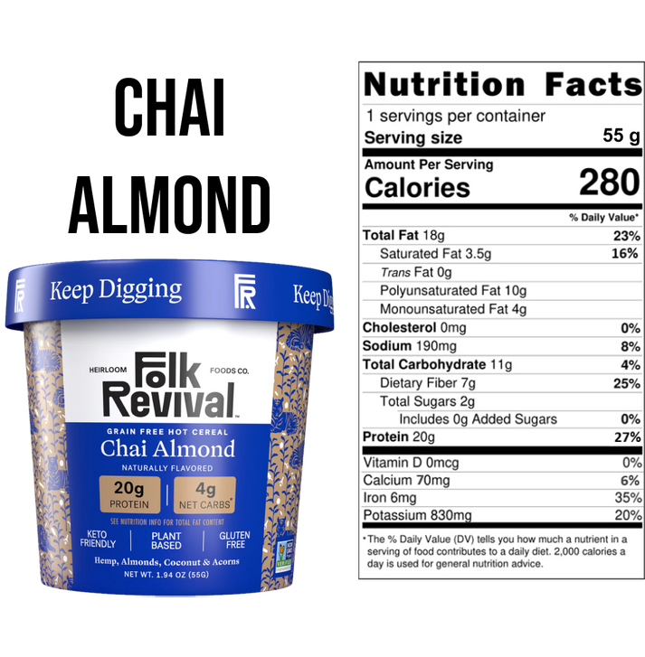 Folk Revival Grain Free Hot Cereal - Chai Almond