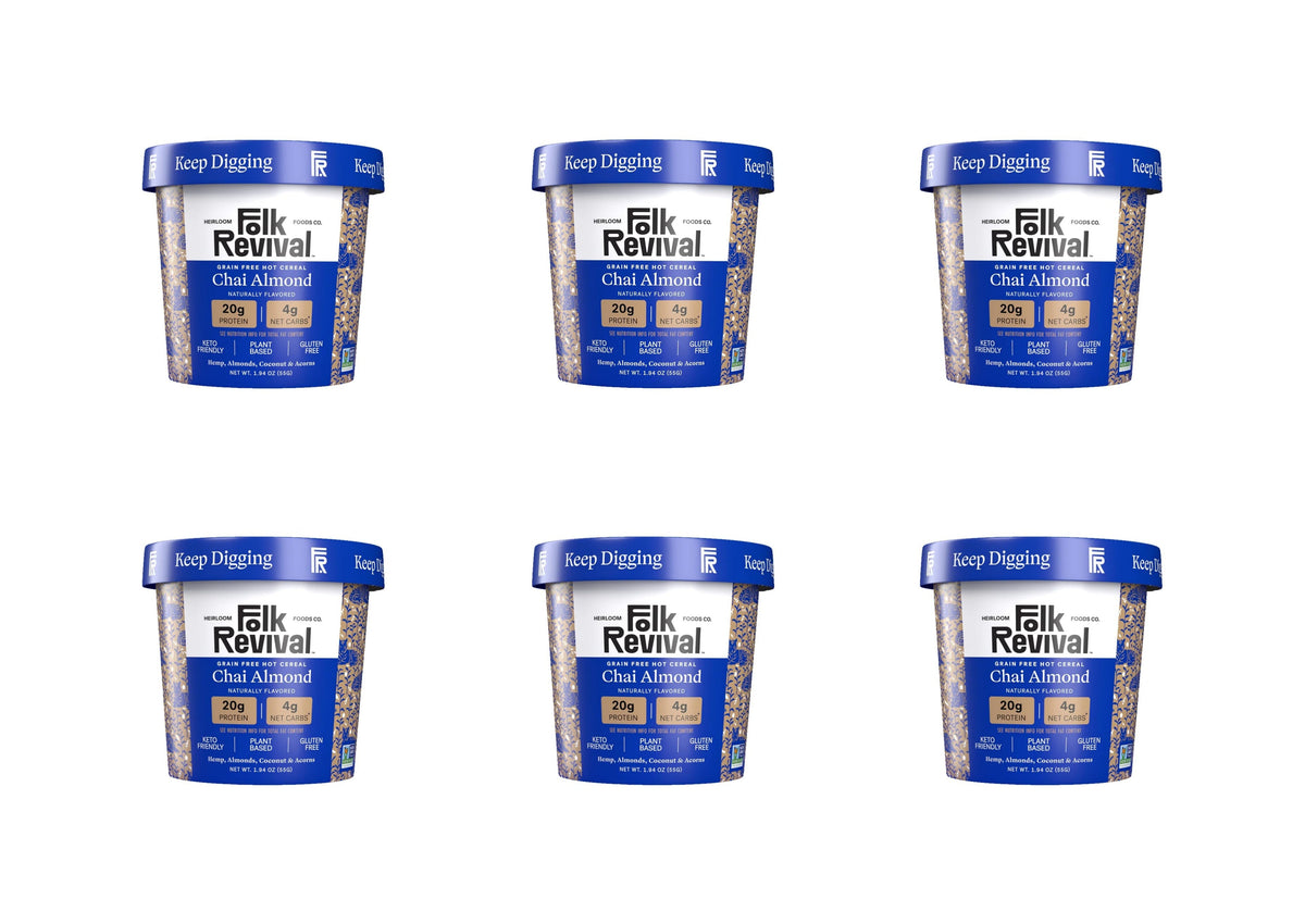 Folk Revival Grain Free Hot Cereal - Chai Almond, 6-Pack