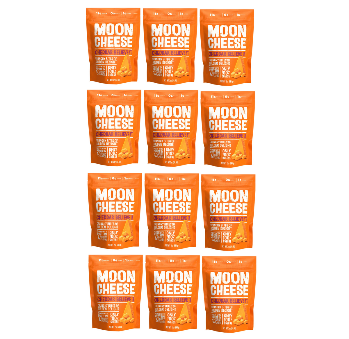 Moon Cheese Snacks - Cheddar Believe It 12 Bags