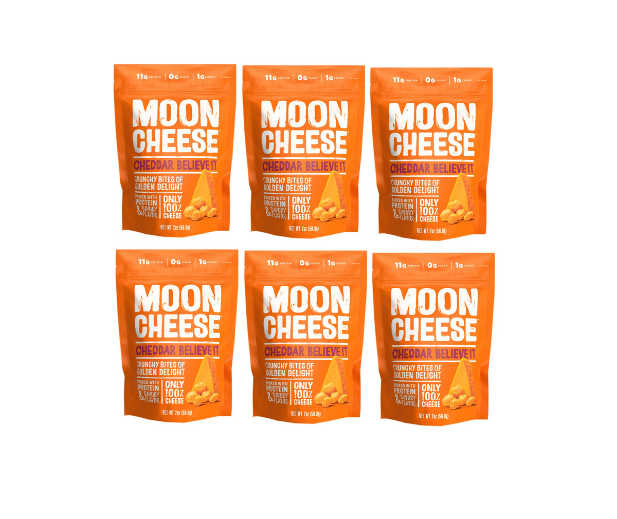 Moon Cheese Snacks - Cheddar Believe It 6 Bags