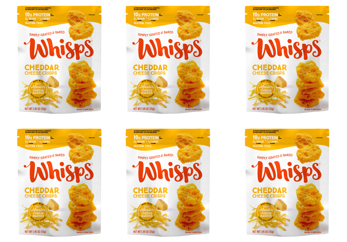Whisps Cheese Crisps - Cheddar 6 Bags