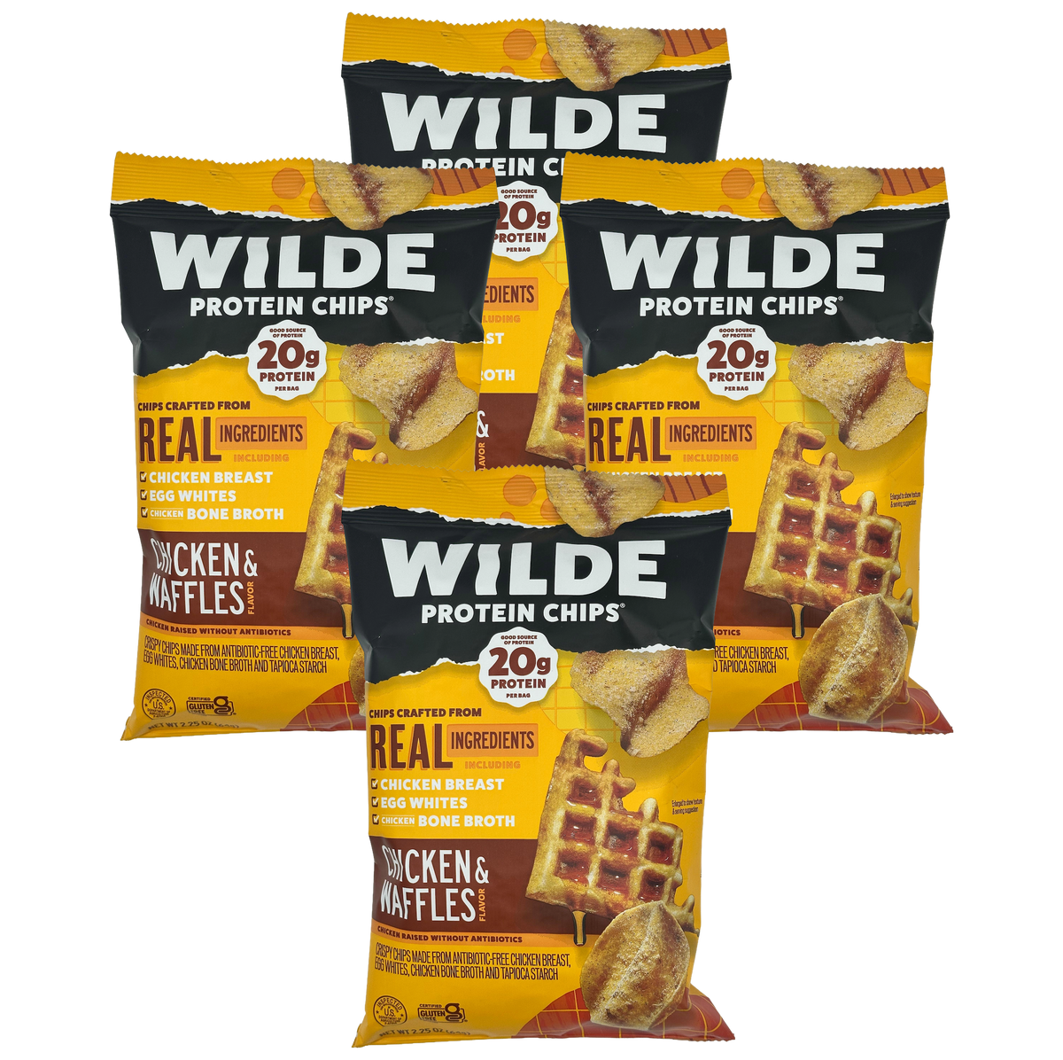 Wilde Chicken Chips - Chicken & Waffles 4-Pack