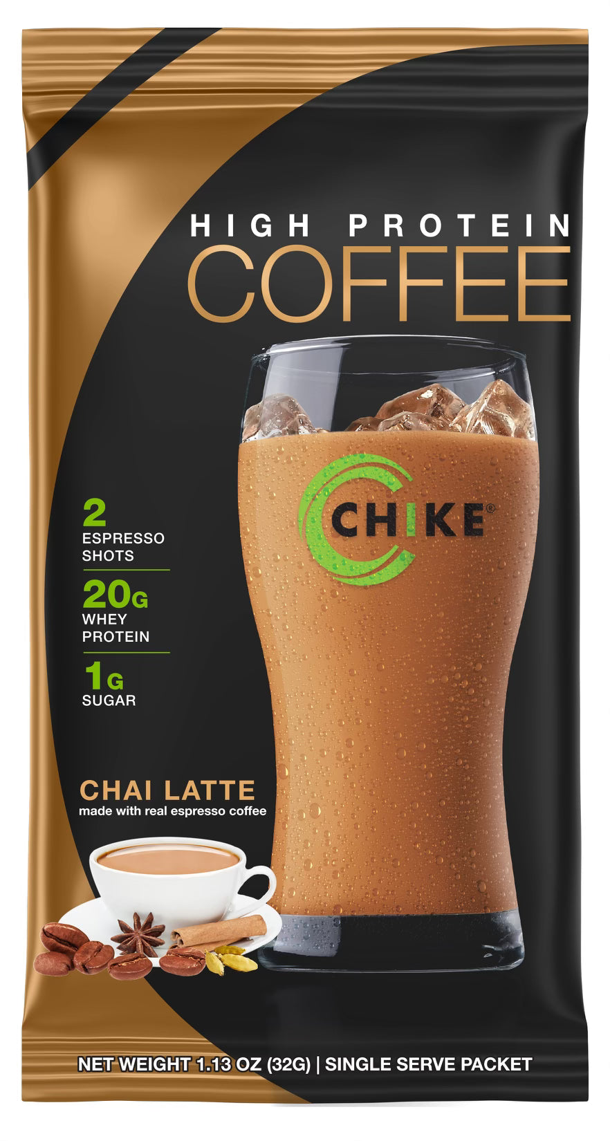 Chike Nutrition High Protein Iced Coffee Single Serving Packets - Chai Latte, One Packet