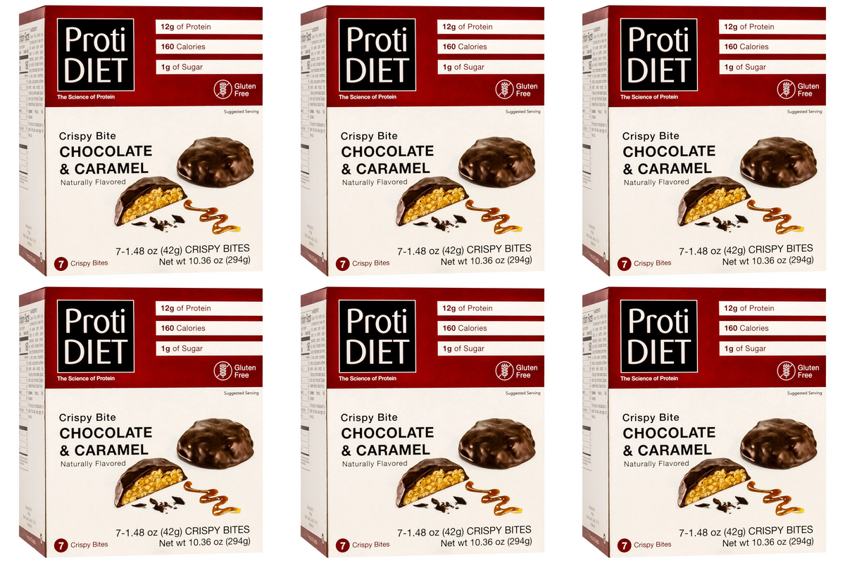 Proti Diet Chocolate & Caramel Protein Crispy Bites, 7 servings