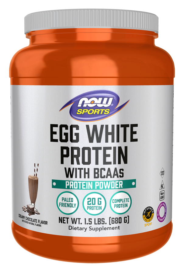 NOW Egg White Protein Powder - Creamy Chocolate